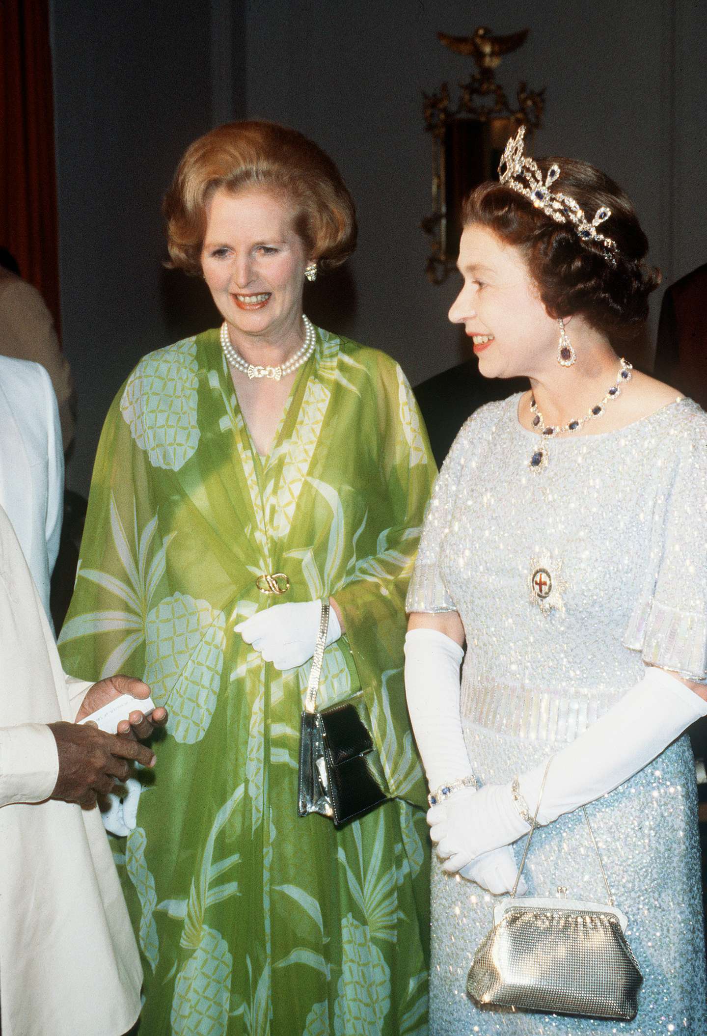 ZMB: Queen Elizabeth II and Margaret Thatcher visit Zambia