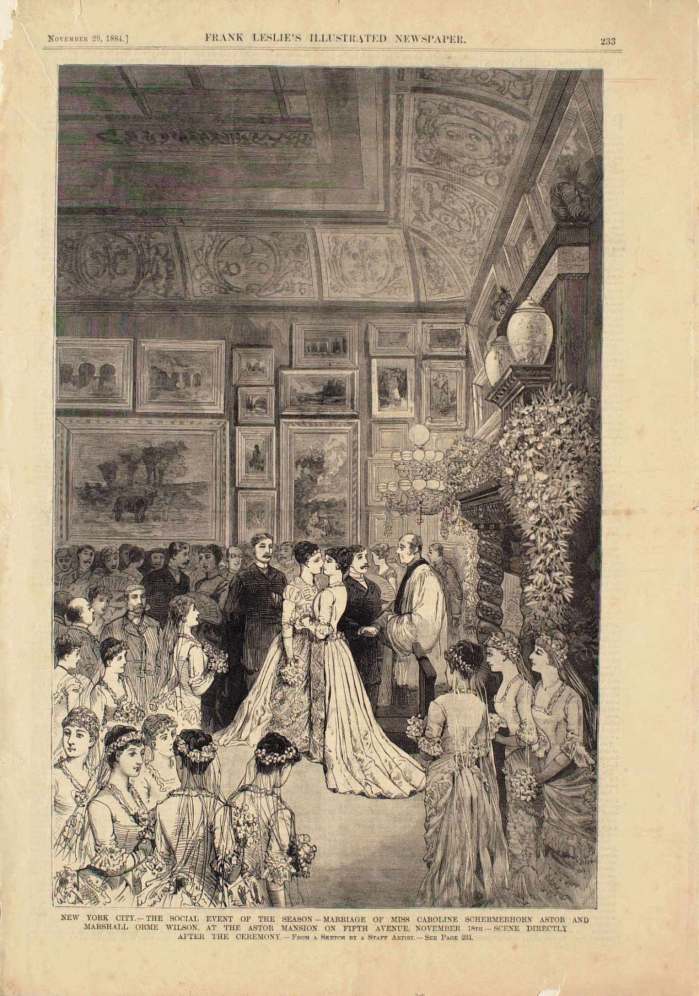 New York City, The Social Event of the Season, Marriage of Miss Caroline Schermerhorn Astor.