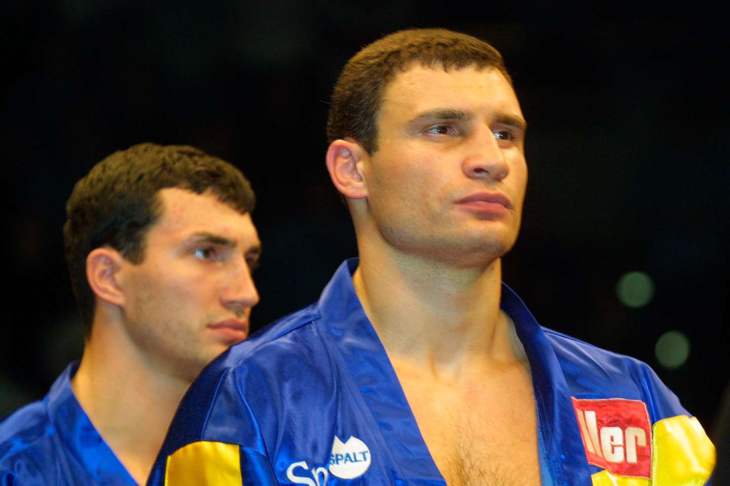 O mayor de Kiev, Vitali Klitschko, ex-campeão mundial de peso-pesado de boxe, e o irmão, Wladimir Klitschko , também ele ex-campeão de peso-pesado