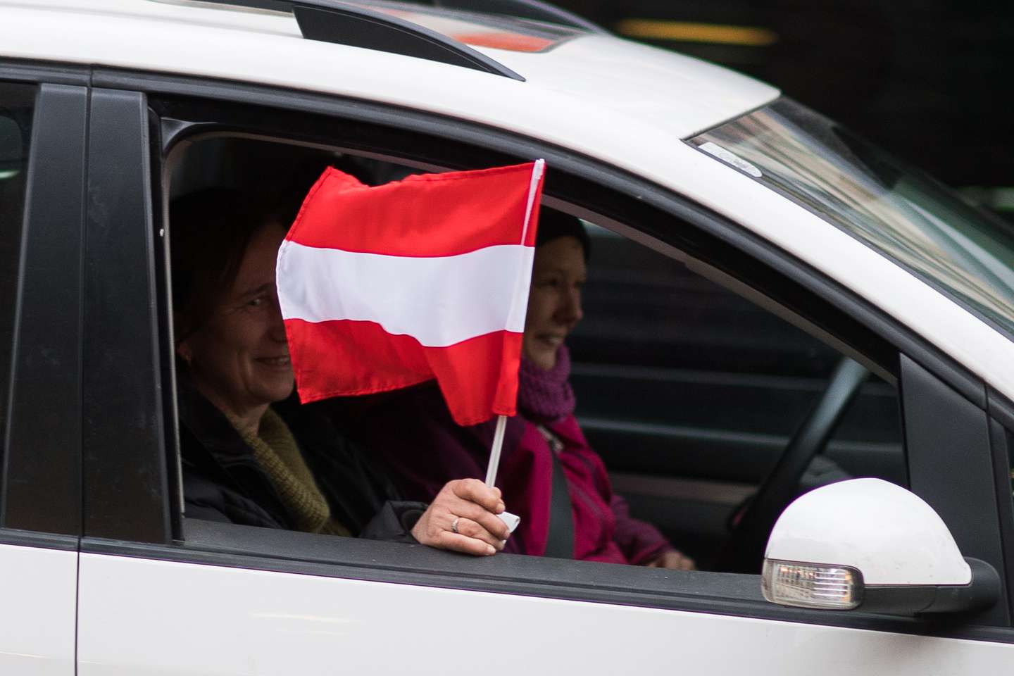 Protesters Gather In "Freedom Convoy" Inspired Demonstration In Vienna