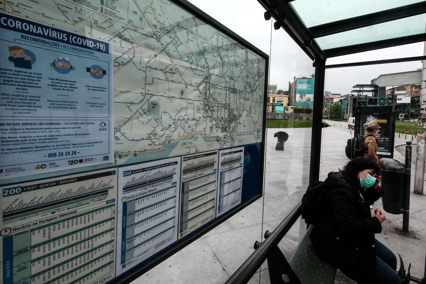 Paragem de autocarro no Porto