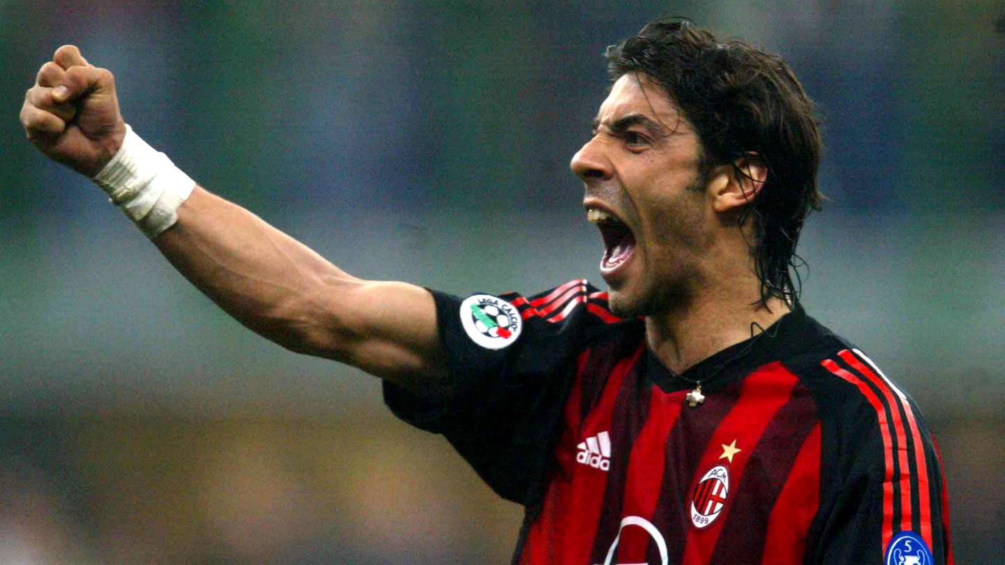 Manuel Rui Costa of AC Milan celebrates as his team score