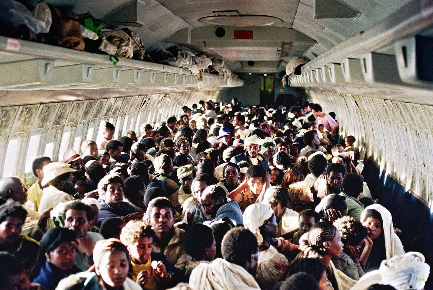 Etíopes no avião