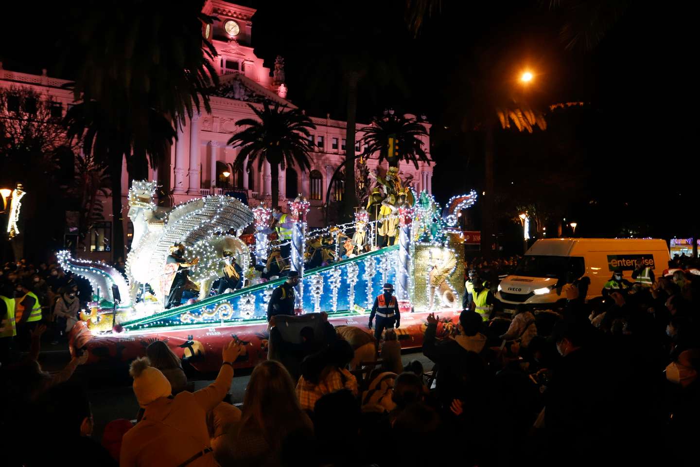 A celebração da Noite de Reis em Málaga, Espanha