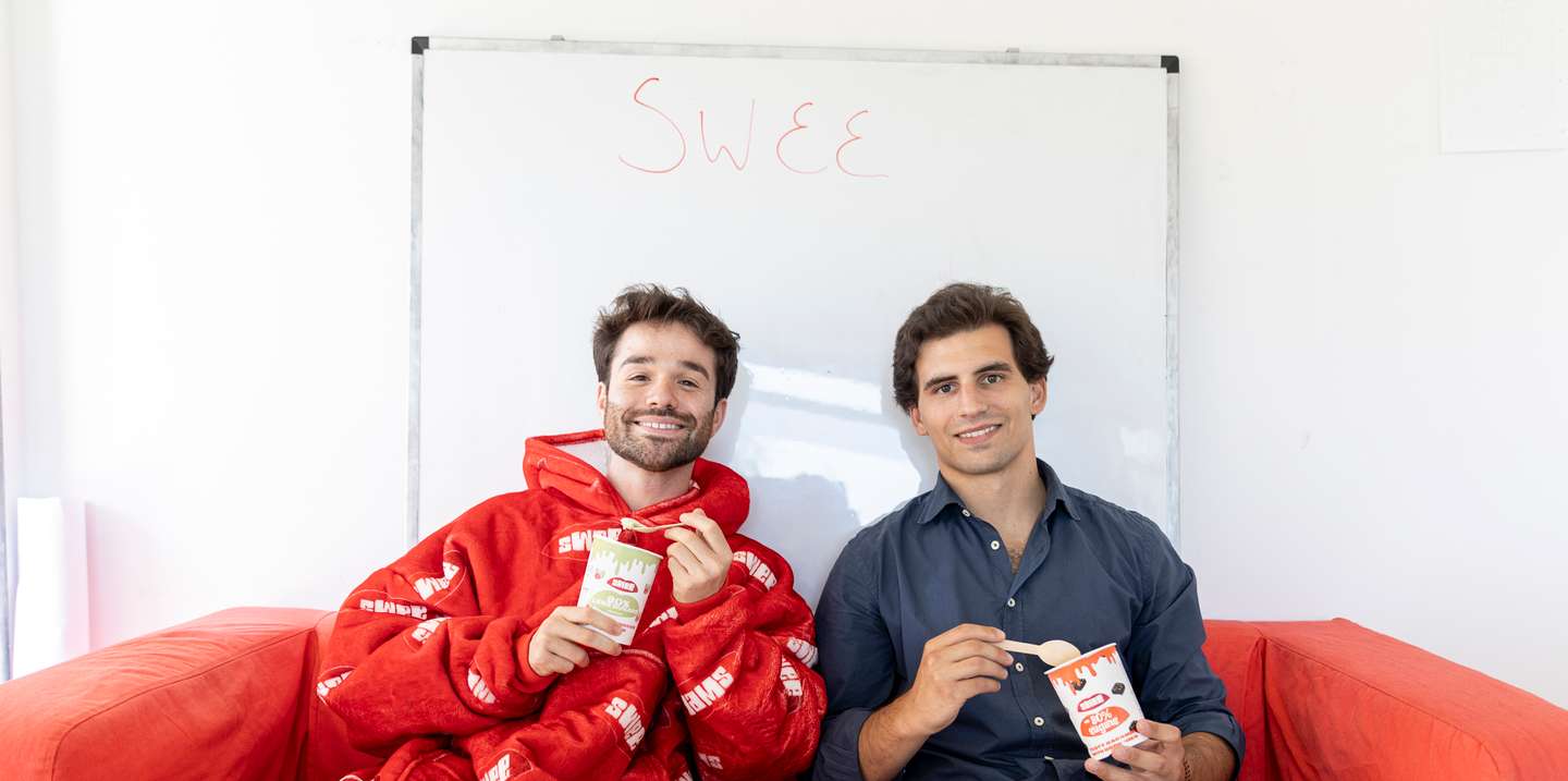 Diogo Valente e Tiago Rebelo, fundadores da marca de gelados vegan Swee