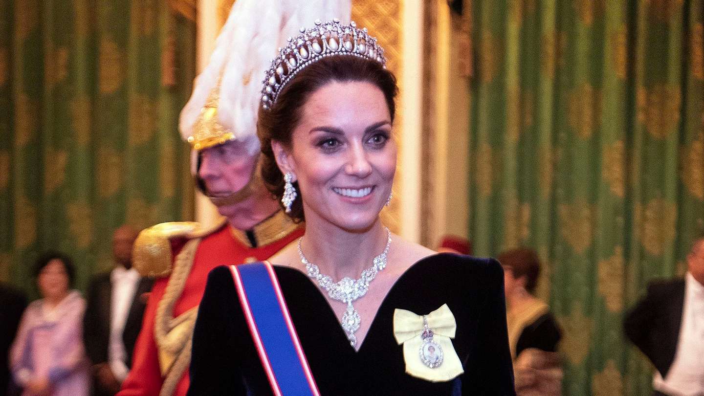 Royals Attend A Reception For The Diplomatic Corps At Buckingham Palace