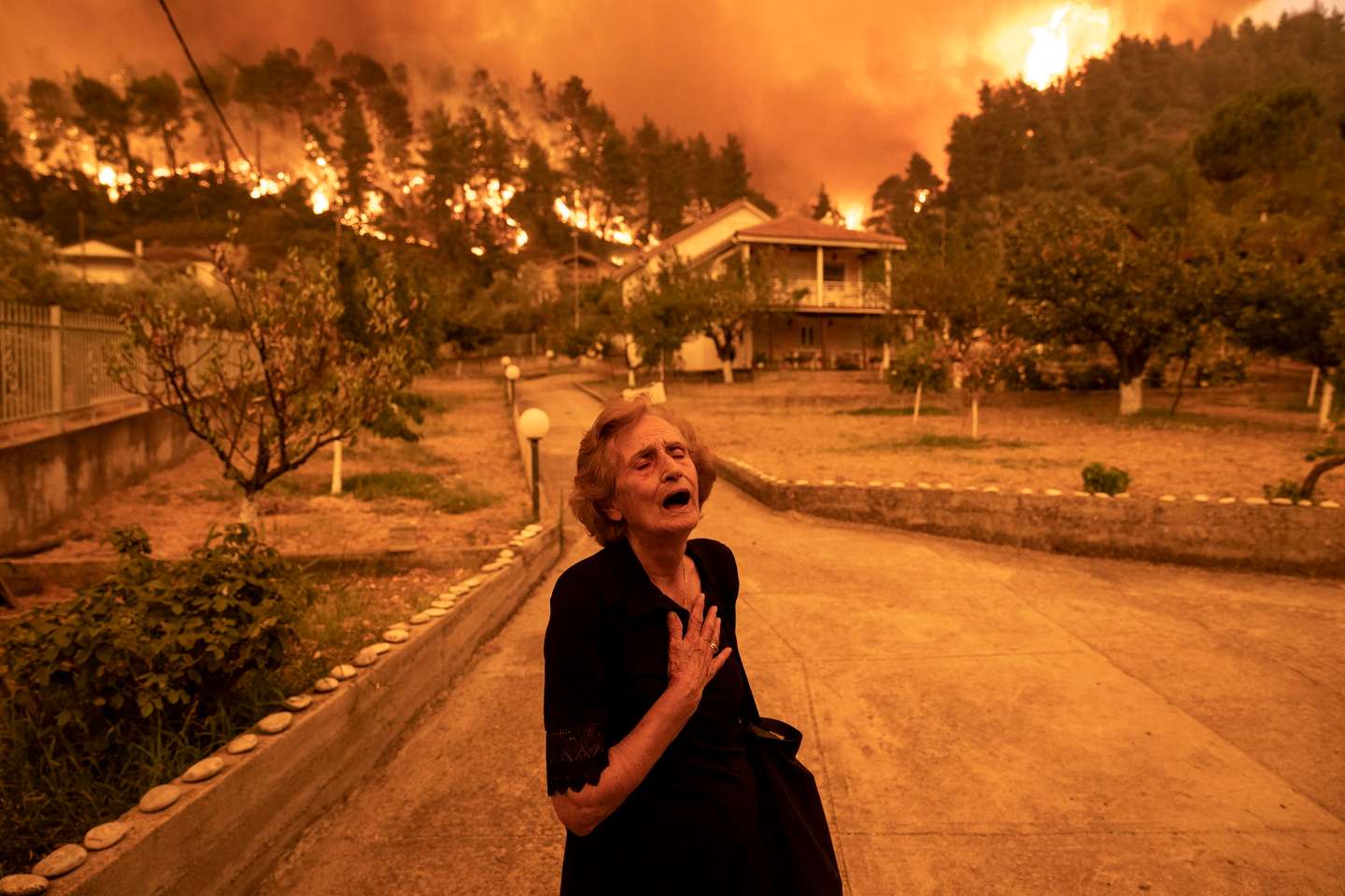 Singles Evia Island Wildfire Konstantinos Tsakalidis, Greece, for Bloomberg News