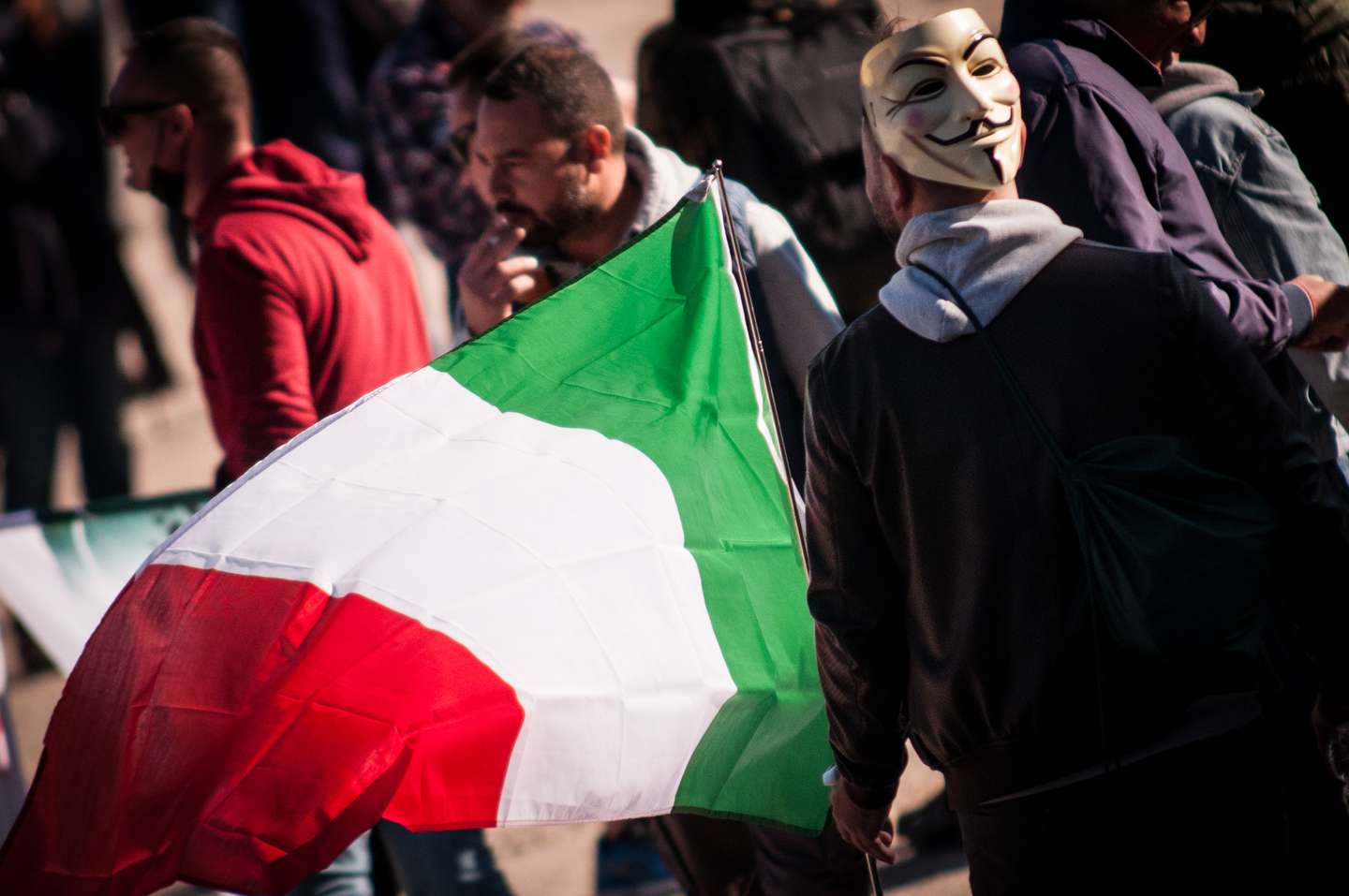 No Green Pass Demonstration In Rome
