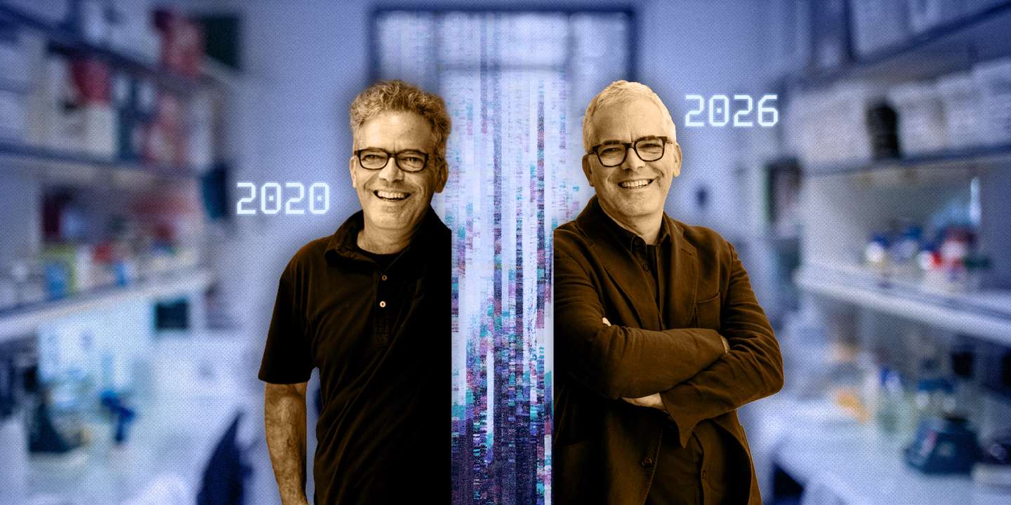 Seis anos separam as duas imagens do mesmo investigador. As respostas que Miguel Soares procurava sobre a sépsis geraram entretanto novas perguntas, como sempre acontece em ciência