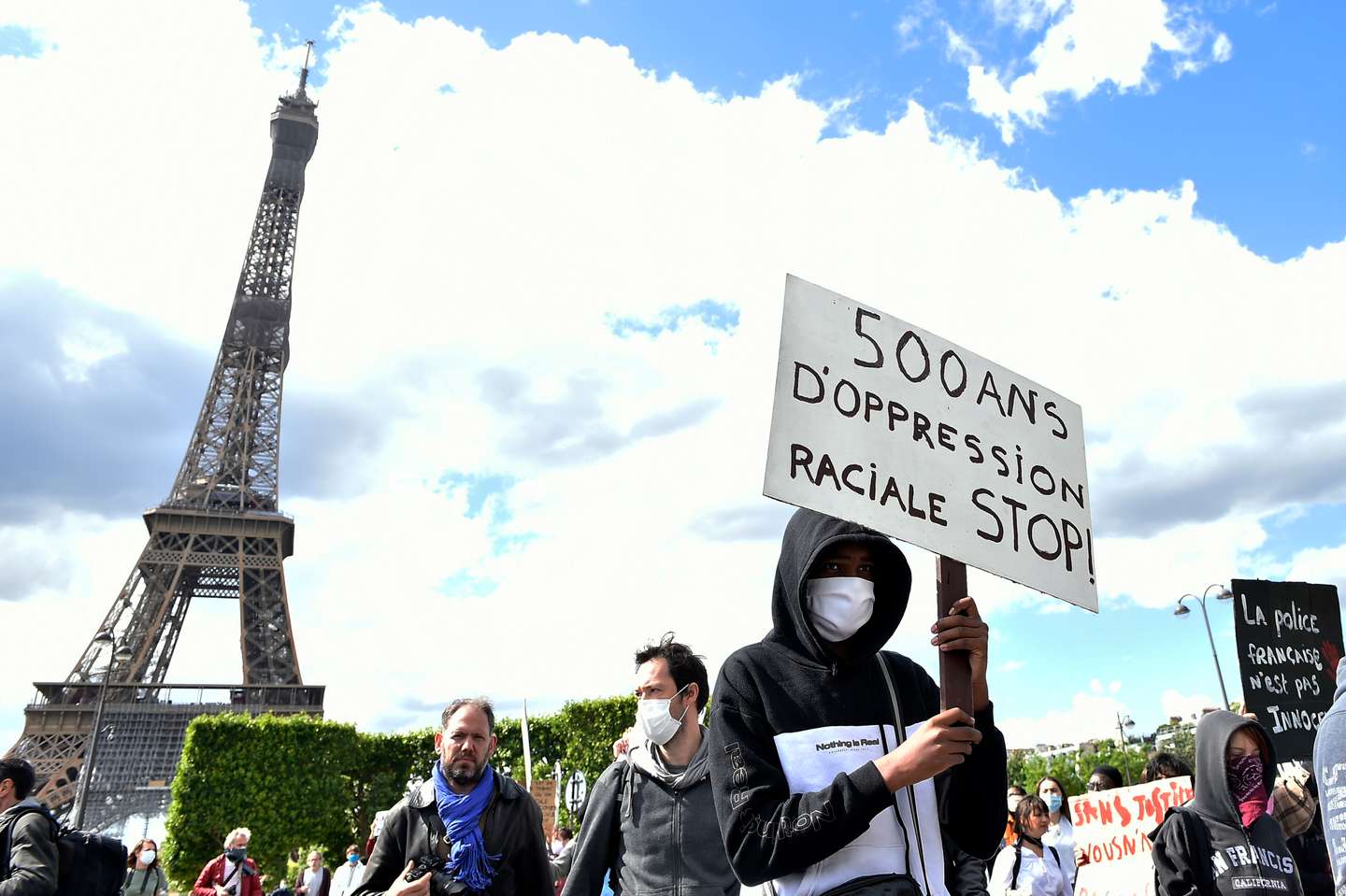People Protest In Front Of U.S. Embassy In Solidarity With George Floyd