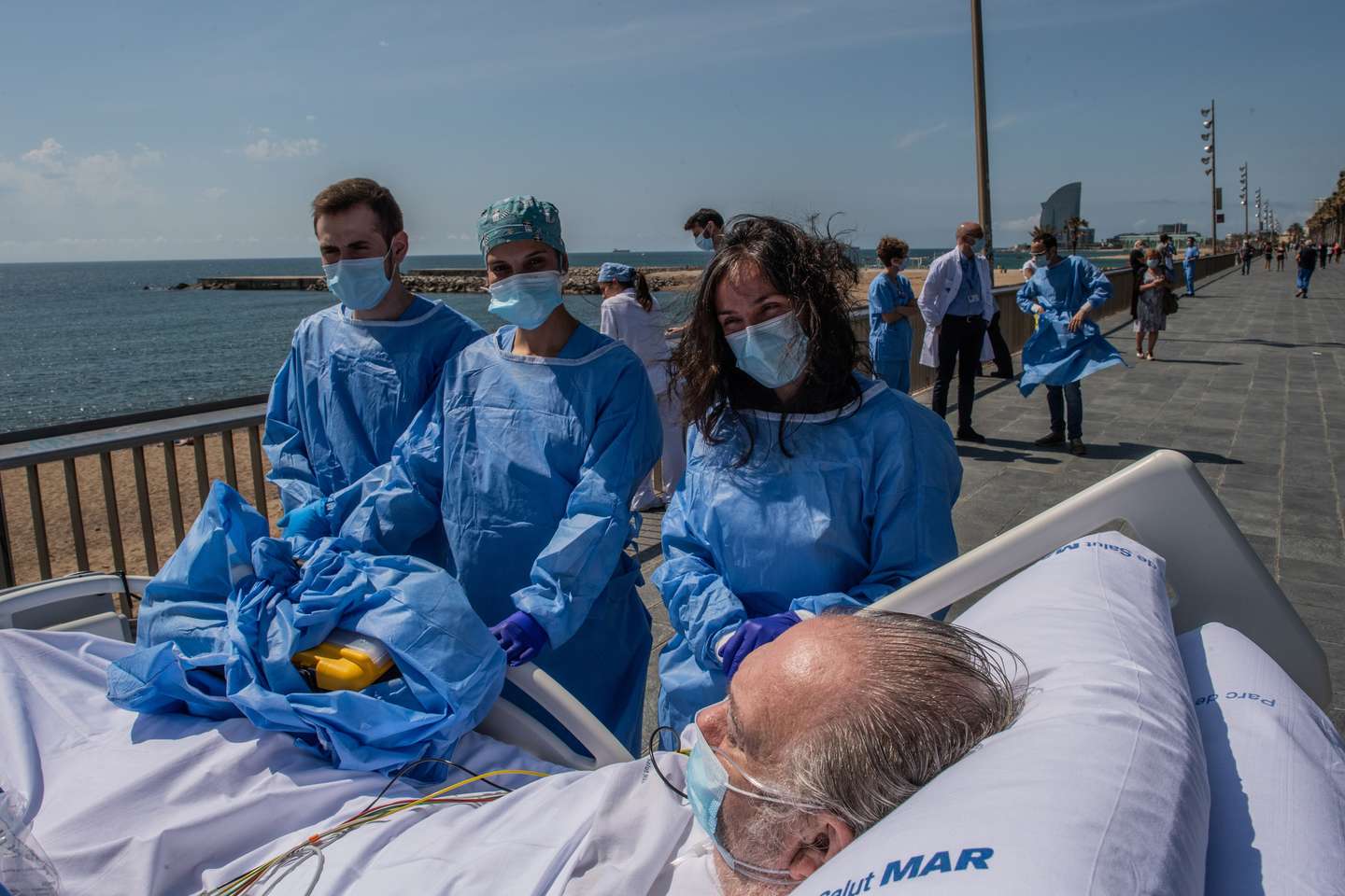 Barcelona Hospital Takes Recovering Coronavirus Patients To The Seaside