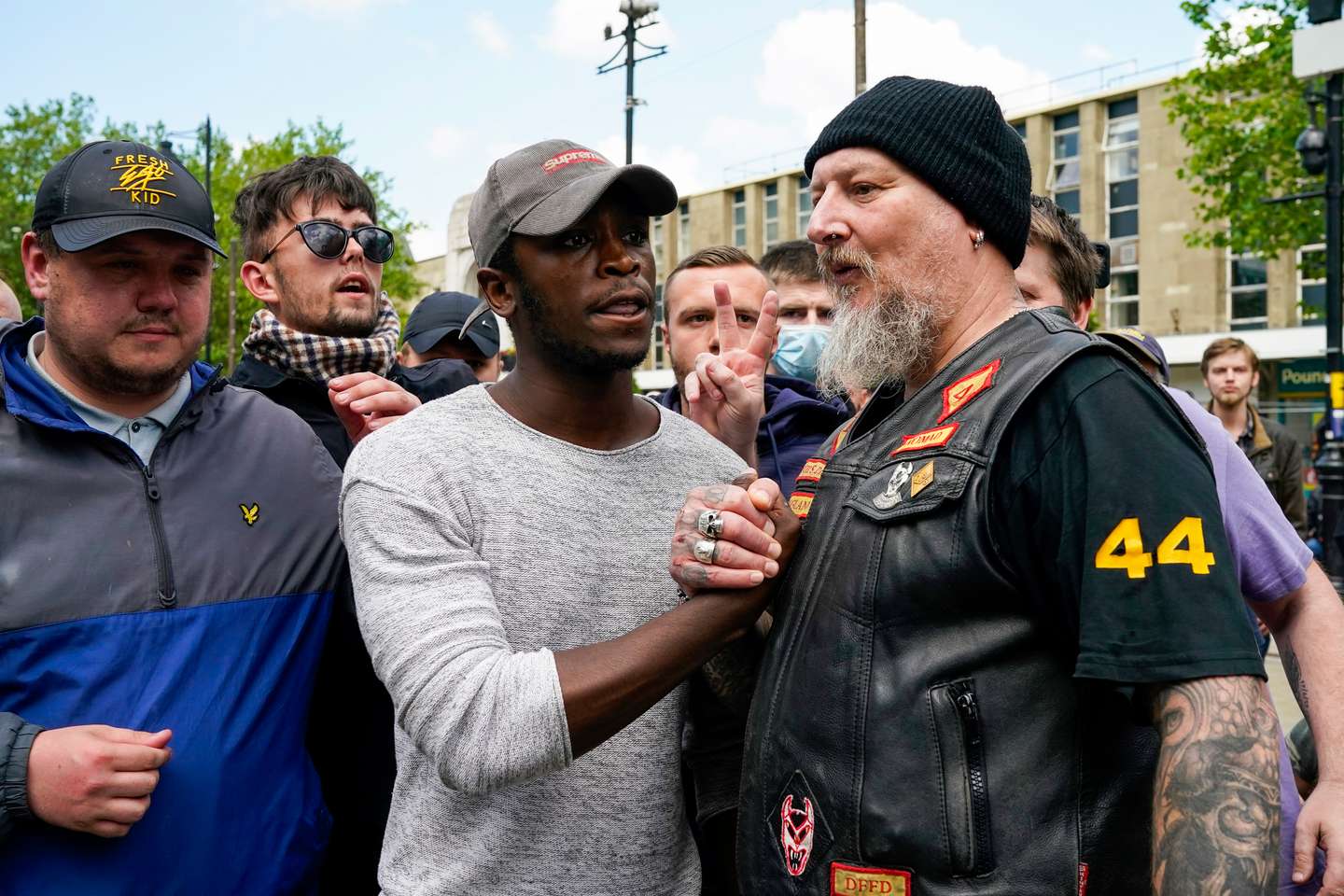 Far-Right Protesters React To Anti-Racism Demonstrations