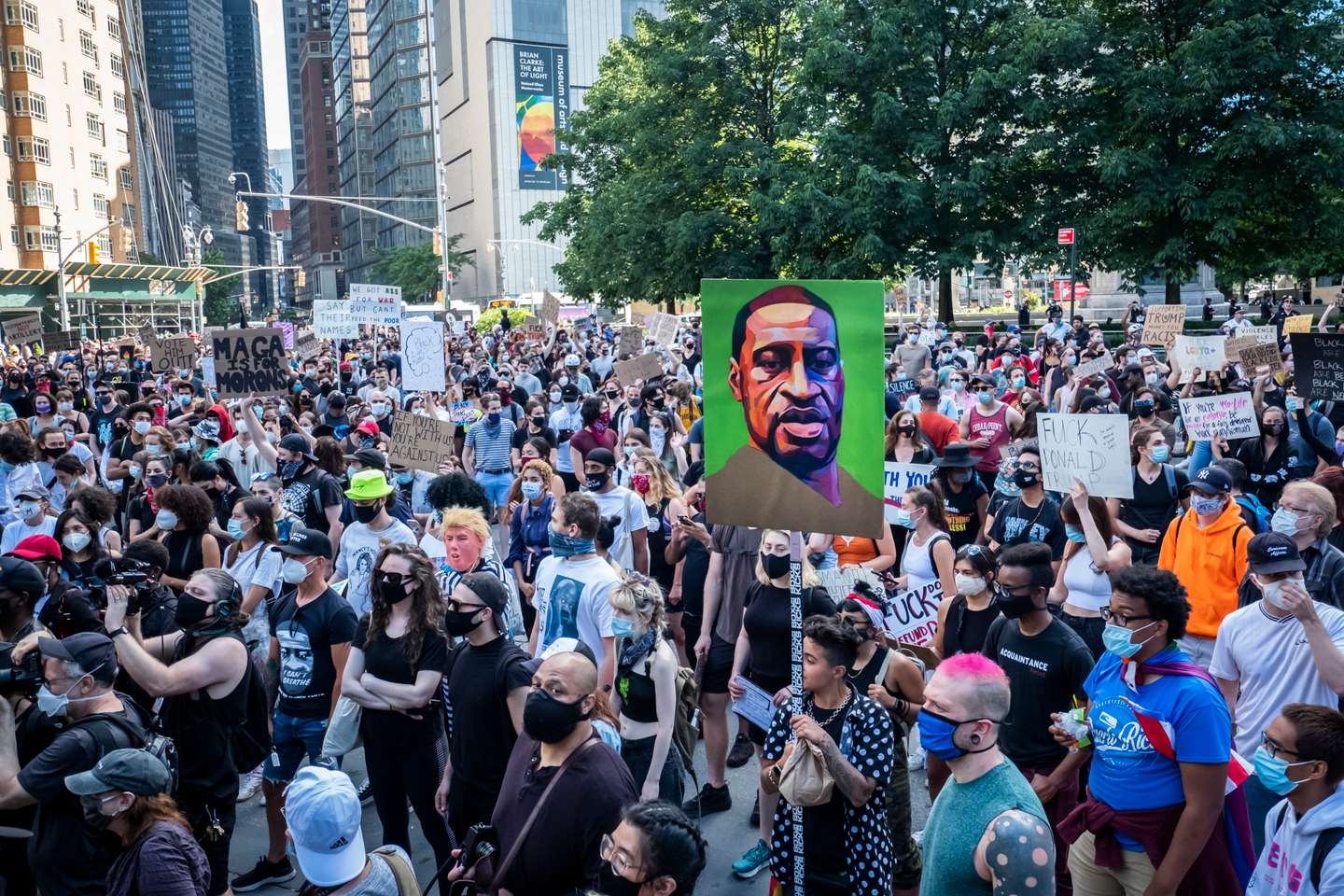 News - George Floyd Protest Donald Trump Birthday Protest - New York City
