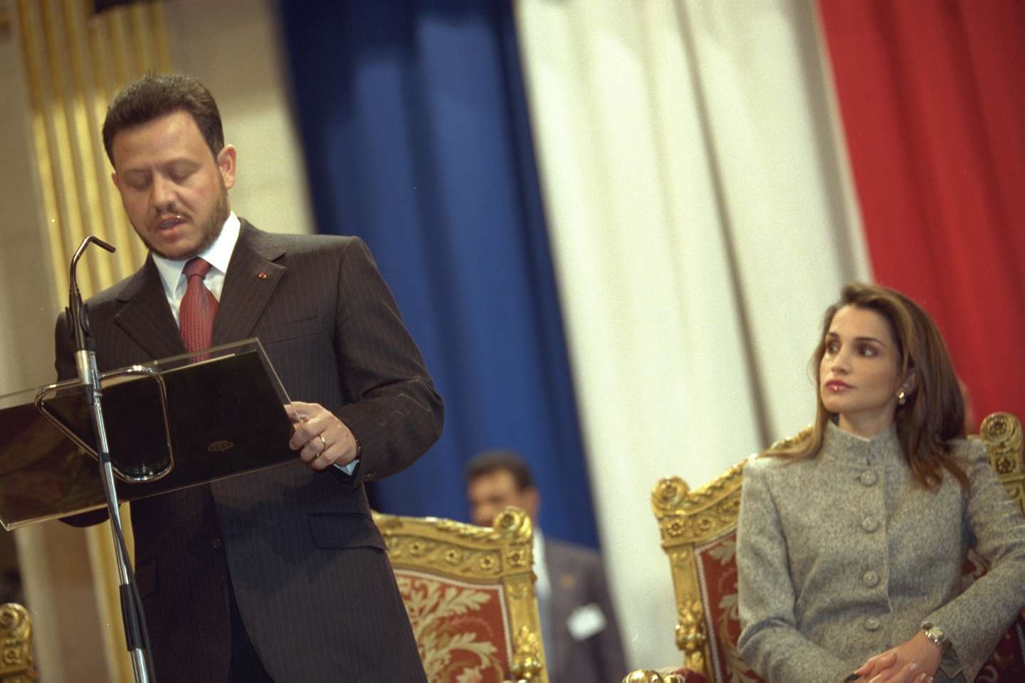 SOVEREIGNS OF JORDAN ON OFFICIAL VISIT IN PARIS