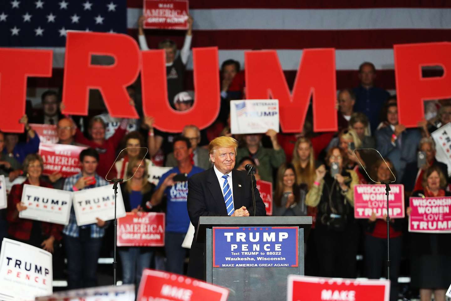 Donald Trump Campaigns In Wisconsin