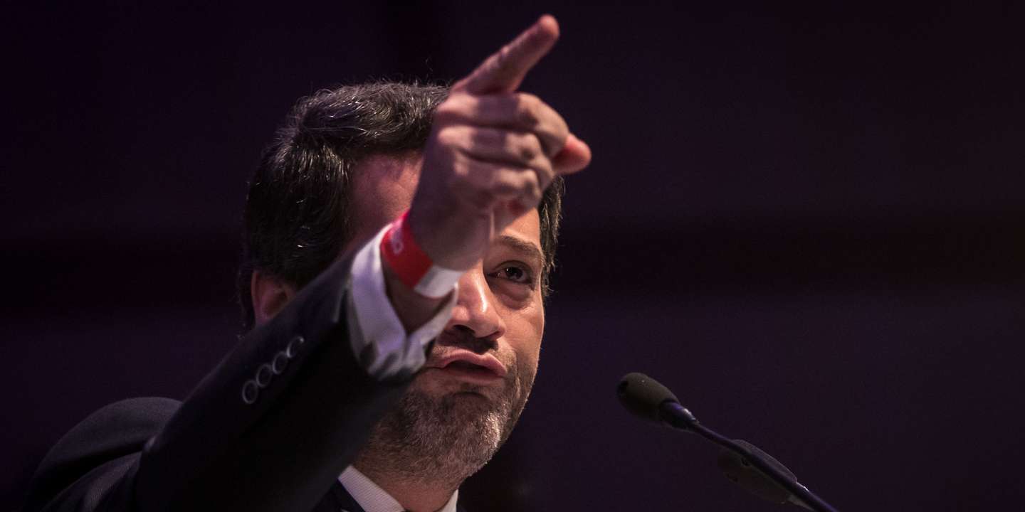 5ª CONVENÇÃO NACIONAL DO CHEGA: Segundo dia de congresso do partido CHEGA. Intervenção de André Ventura, líder do partido. 28 de Janeiro de 2022 CNEMA, Santarem TOMÁS SILVA/OBSERVADOR