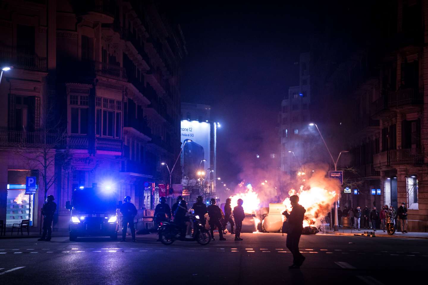Second Night Of Riots For Pablo Hasel In Barcelona