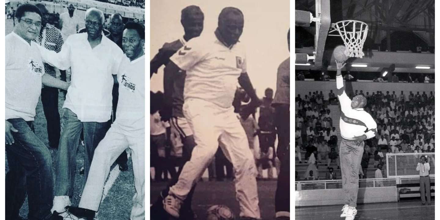 José Eduardo dos Santos deu toques com Eusébio e Pelé mas o basquetebol era a sua modalidade. Jogou no Futungo de Belas