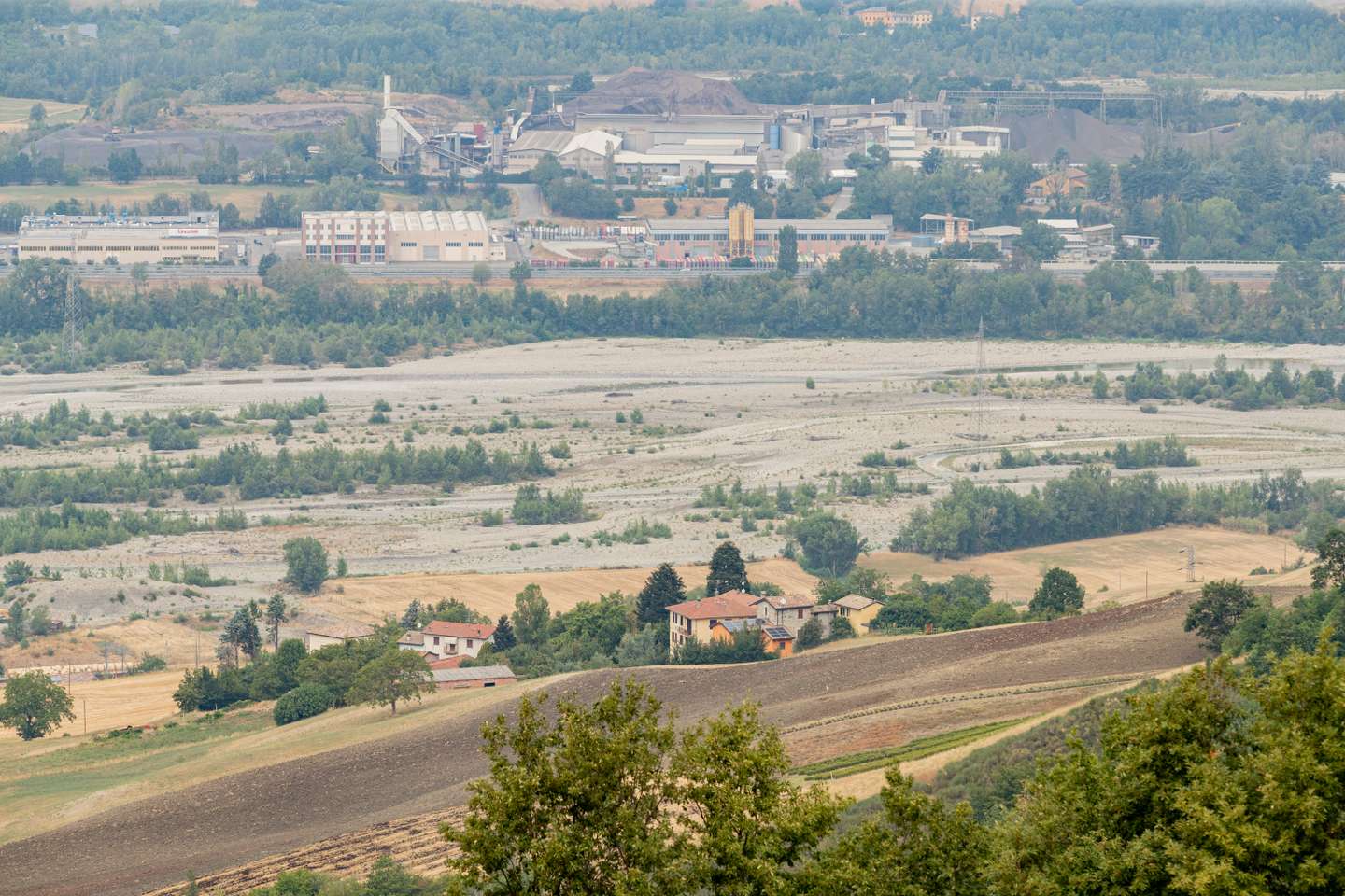 Drought In The North Of Italy: Low Level Of The Taro River