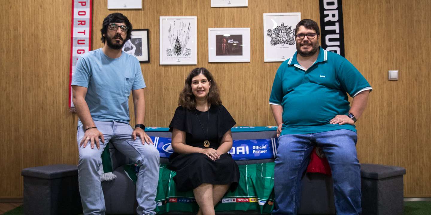Entrevista aos criadores de uma startup chamada Be Splink, que através de tecnologia de realidade aumentada, fabricam peças únicas de coleção de jogadores de futebol. 7 de Julho de 2022, Lisboa TOMÁS SILVA/OBSERVADOR