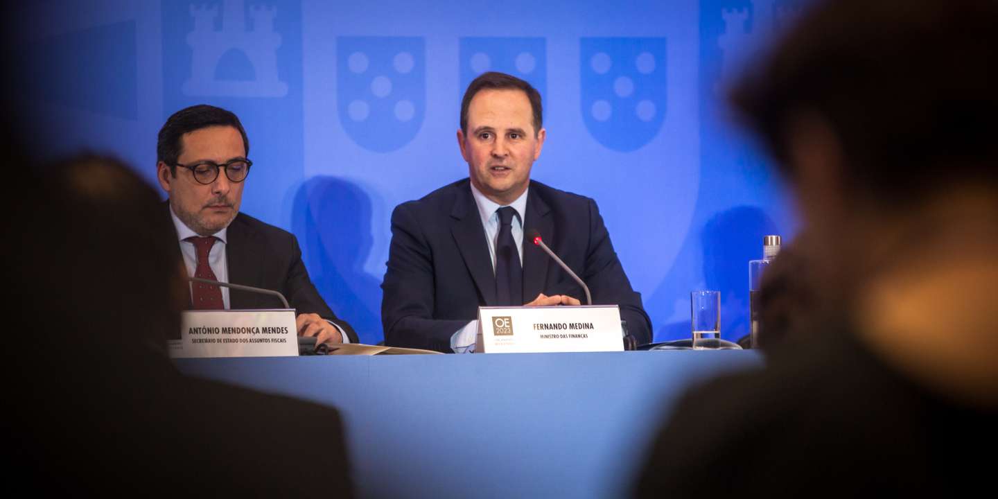 Entrega do Orçamento de Estado (OE) para o ano de 2023: Fernando Medina, ministro das finanças numa conferência de imprensa à comunicação social, sobre o OE para o próximo ano de 2023. 10 de Outubro de 2022 Ministério das Finanças, Lisboa TOMÁS SILVA/OBSERVADOR
