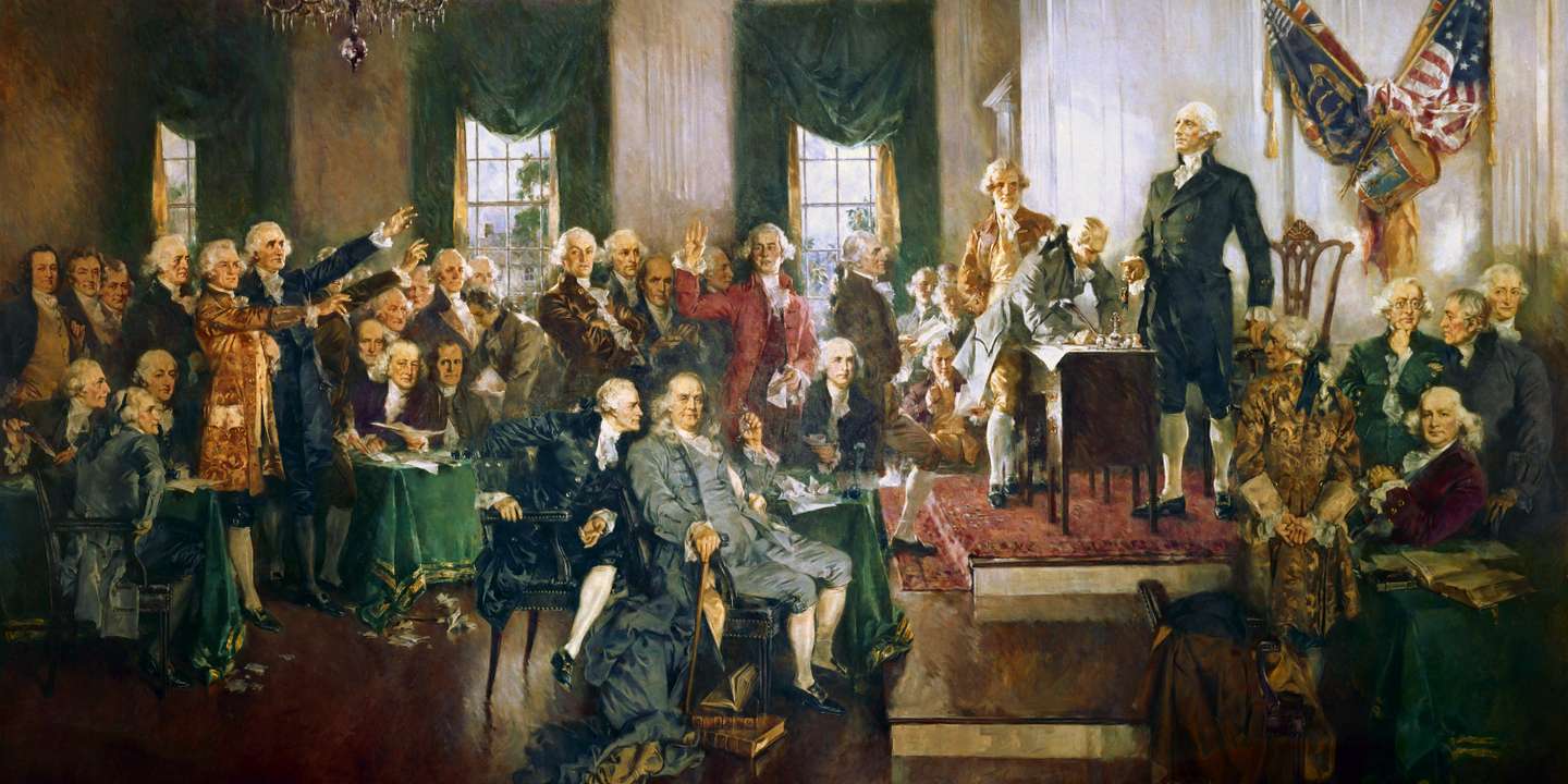 “Assinatura da Constituição dos EUA” (1940), por Howard Chandler Christ