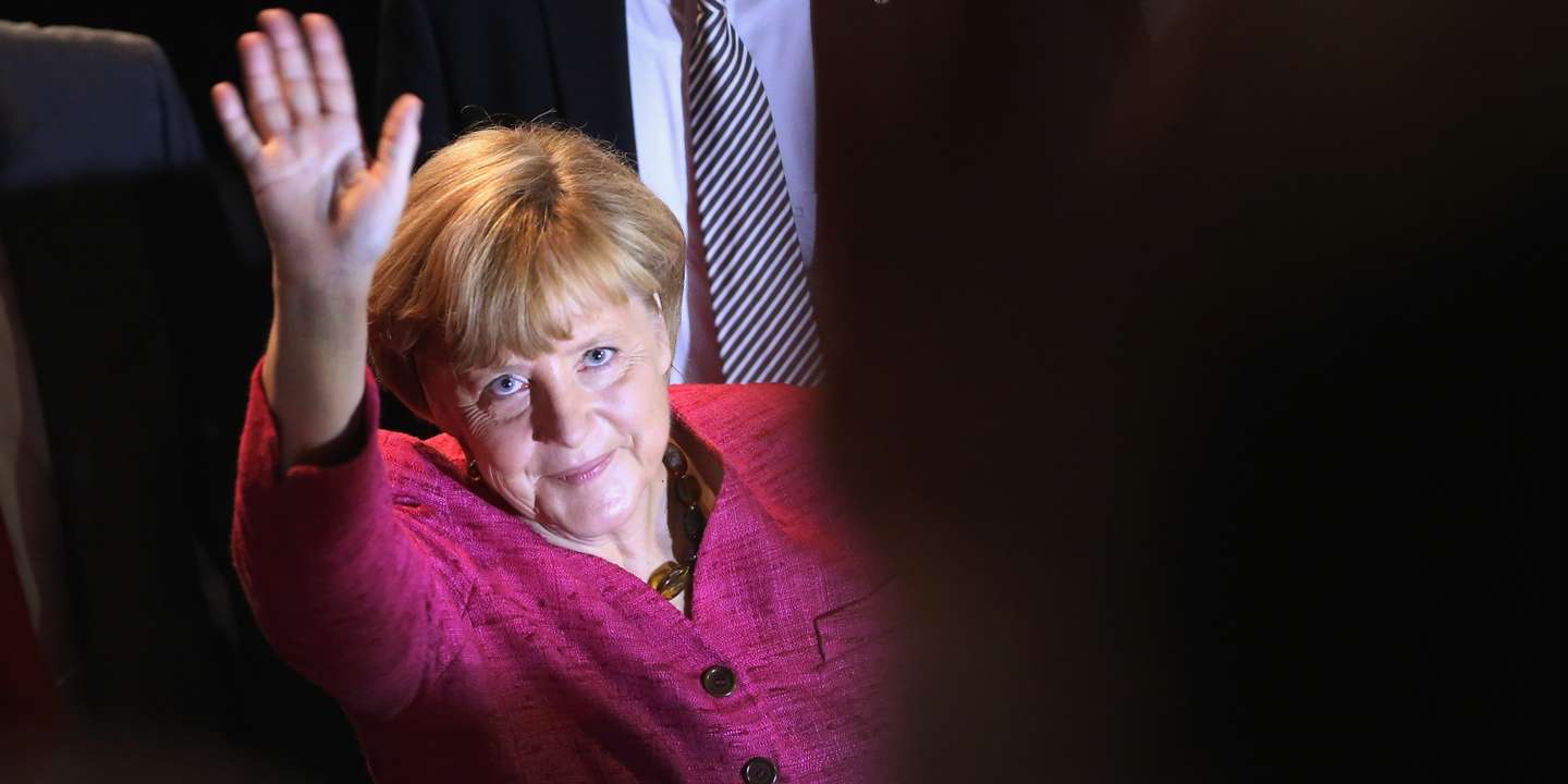 Angela Merkel Campaigns In Berlin