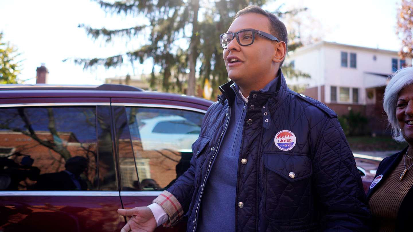 George Santos After Voting in 2022