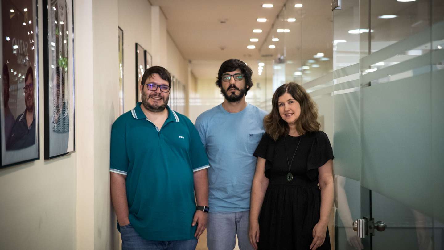 Entrevista aos criadores de uma startup chamada Be Splink, que através de tecnologia de realidade aumentada, fabricam peças únicas de coleção de jogadores de futebol. 7 de Julho de 2022, Lisboa TOMÁS SILVA/OBSERVADOR