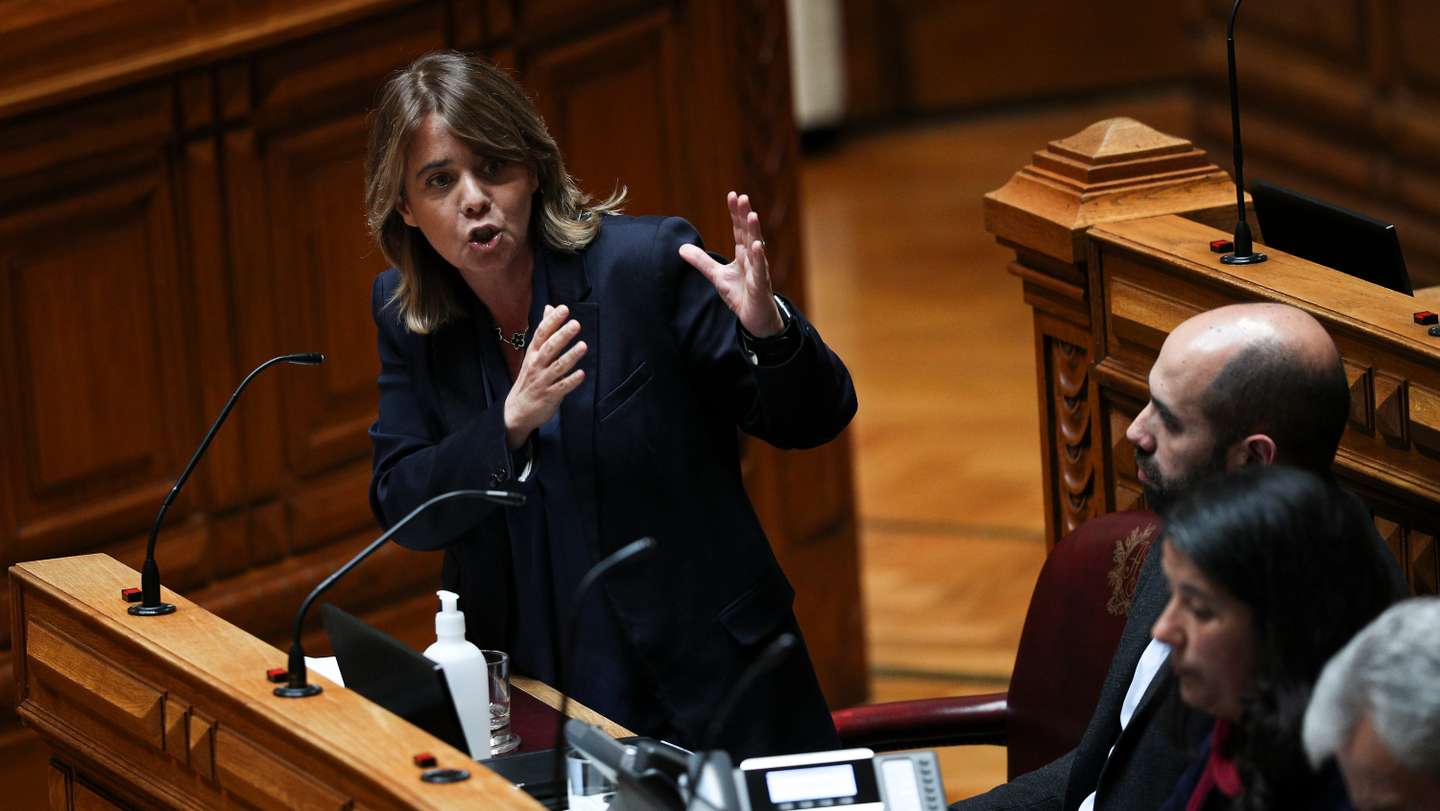 Início da discussão na generalidade da proposta de Lei n.º 4/XV/1.ª (GOV): Aprova o Orçamento do Estado para 2022, na Assembleia da República. A coordenadora do Bloco de Esquerda (BE), Catarina Martins Lisboa, 28 de Abril de 2022. FILIPE AMORIM/OBSERVADOR
