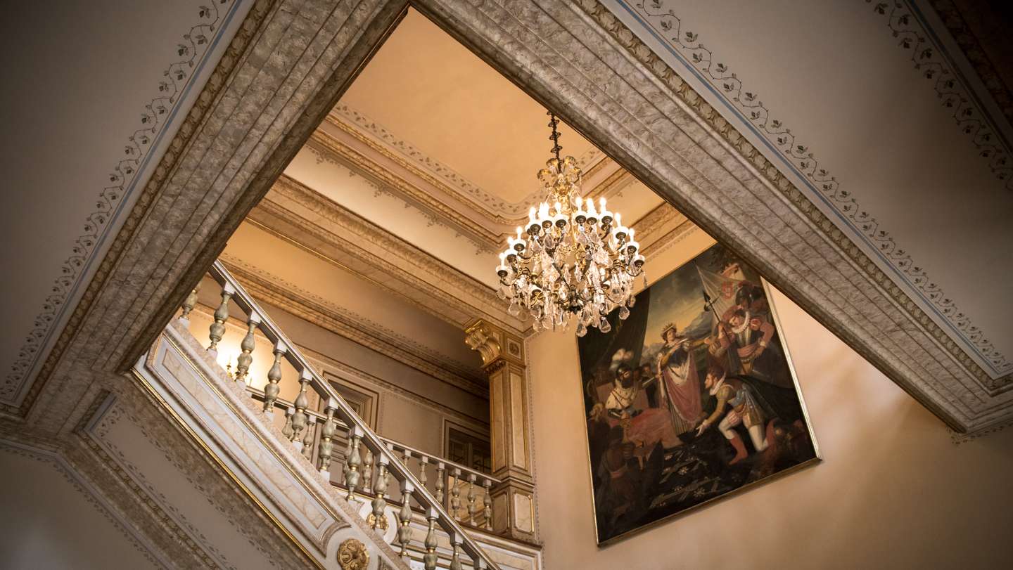 Durante a primeira vizita oficial da Rainha de Inglaterra, Isabel II, a Portugal, foi no Palácio Nacional de Queluz, que Sua Majestade, a Rainha, ficou a dormir. Imagens dos aposentos da Rainha. 31 de Maio de 2022 Palácio Nacional de Queluz TOMÁS SILVA/OBSERVADOR