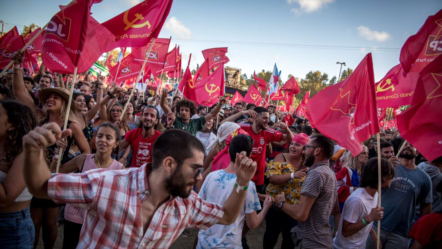 FESTIVAL DO AVANTE 2022: Terceiro e último dia do festival do Avante. Discurso final de Jerónimo de Sousa, líder do PCP - Partido Comunista Português. 4 de Setembro de 2022 Quinta da Atalaia, Seixal TOMÁS SILVA/OBSERVADOR