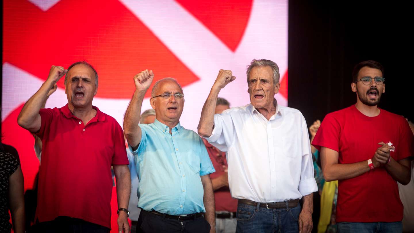 FESTIVAL DO AVANTE 2022: Terceiro e último dia do festival do Avante. Discurso final de Jerónimo de Sousa, líder do PCP - Partido Comunista Português. 4 de Setembro de 2022 Quinta da Atalaia, Seixal TOMÁS SILVA/OBSERVADOR