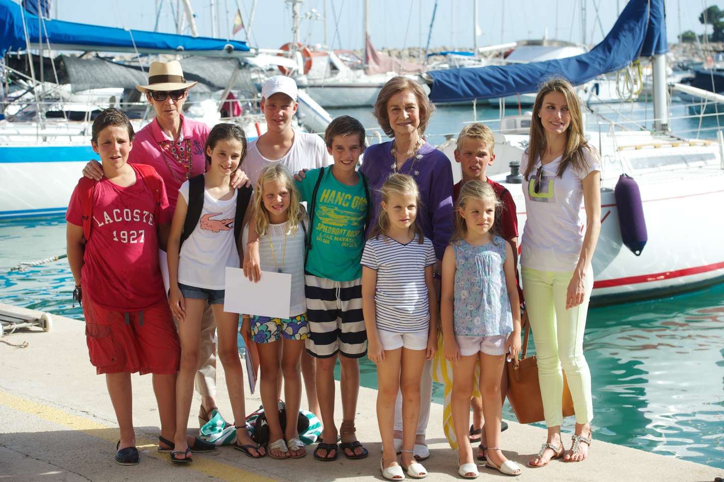 Spanish Royals At The Calanova Nautic Club In Mallorca
