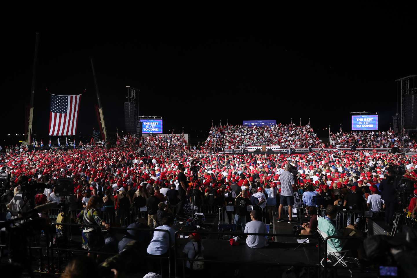Donald Trump Holds Late-Night Campaign Rally In Miami Area