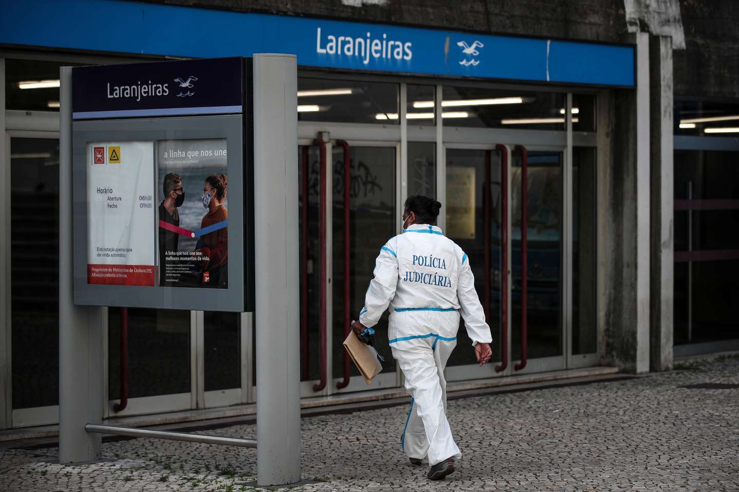 Homicídio de jovem no metro nas Laranjeiras. Lisboa, 20 de Outubro de 2021. FILIPE AMORIM/OBSERVADOR