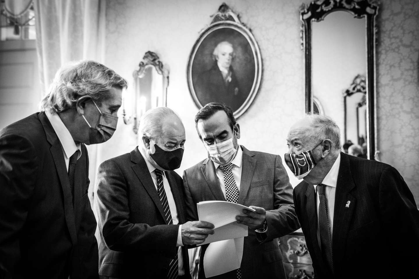 Rui Rio visita a câmara municipal do funchal, acompanhado de Pedro Calado, presidente da Câmara Municipal do Funchal e Alberto João Jardim, ex-presidente do Governo Regional da Madeira. Eleições diretas PSD. 23 de Novembro de 2021 Funchal, Madeira TOMÁS SILVA/OBSERVADOR