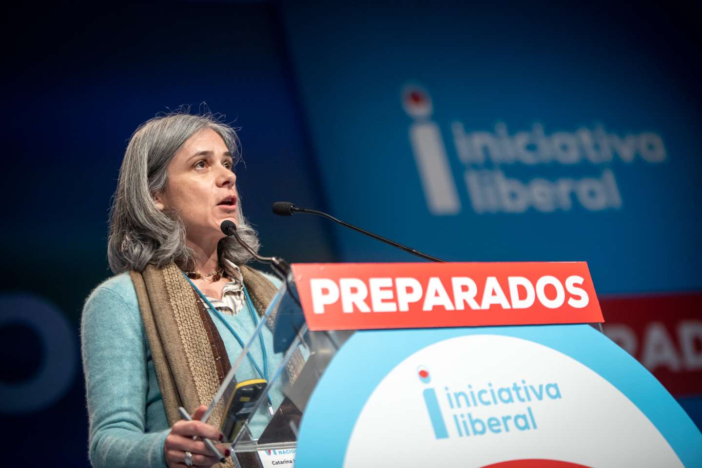 VI Convenção da Iniciativa Liberal - IL. O partido reúne em convenção no Centro de Congressos de Lisboa. Intervenção de Catarina Maia, vogal da comissão executiva. Lisboa, 11 de dezembro de 2021. TOMÁS SILVA/OBSERVADOR