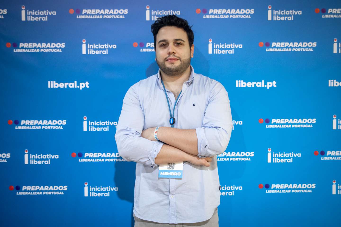 VI Convenção da Iniciativa Liberal - IL. O partido reúne em convenção no Centro de Congressos de Lisboa. Militantes do partido respondem à pergunta "Iniciativa Liberal, partido que se enquadra à esquerda ou à direita?" - João Silva, 25 anos. Lisboa, 11 de dezembro de 2021. TOMÁS SILVA/OBSERVADOR