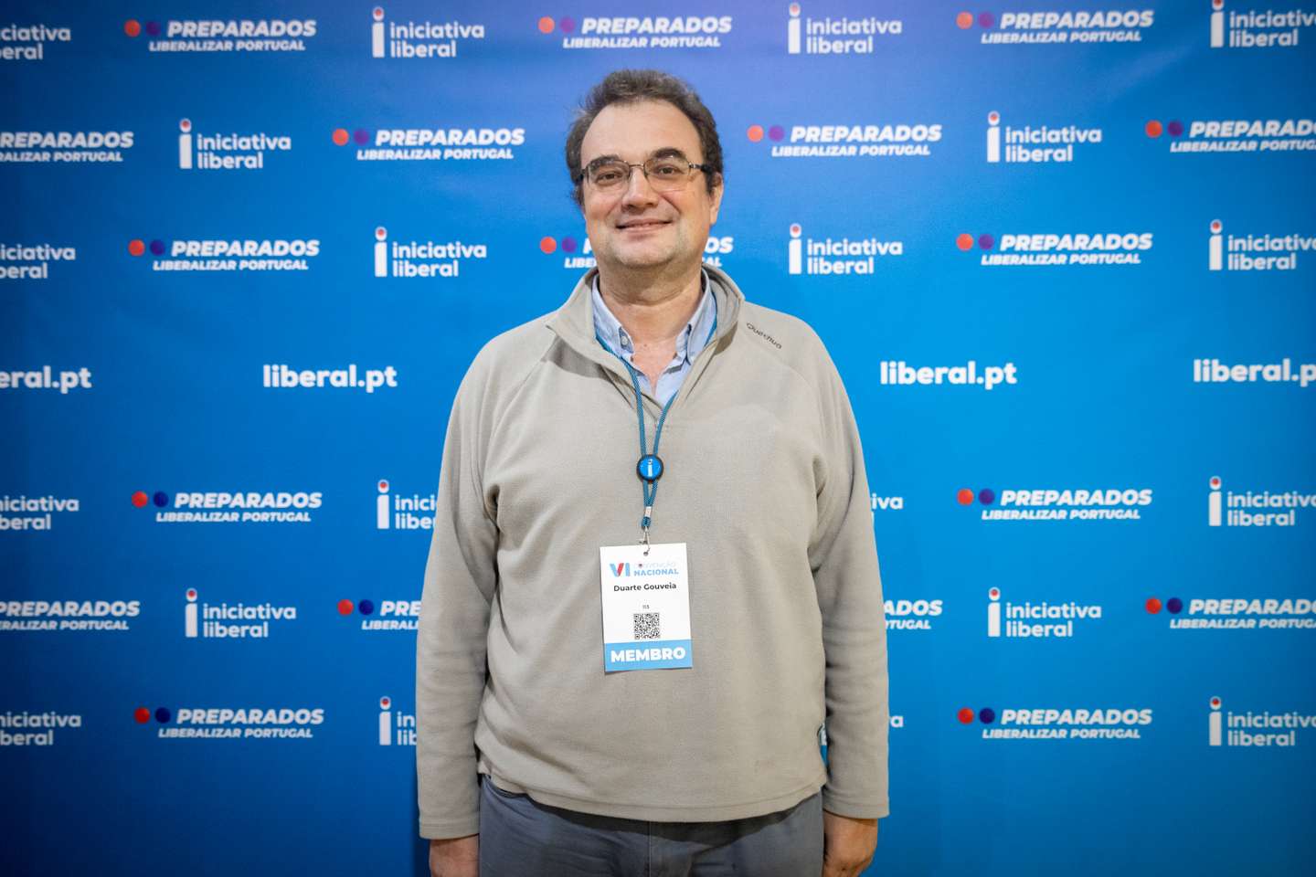VI Convenção da Iniciativa Liberal - IL. O partido reúne em convenção no Centro de Congressos de Lisboa. Militantes do partido respondem à pergunta "Iniciativa Liberal, partido que se enquadra à esquerda ou à direita?" - Duarte Gouveia, 47 anos. Lisboa, 11 de dezembro de 2021. TOMÁS SILVA/OBSERVADOR