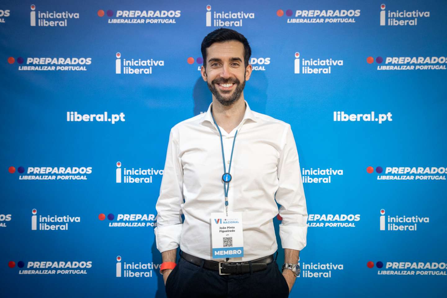 VI Convenção da Iniciativa Liberal - IL. O partido reúne em convenção no Centro de Congressos de Lisboa. Militantes do partido respondem à pergunta "Iniciativa Liberal, partido que se enquadra à esquerda ou à direita?" - João Resende Figueiredo, 31 anos. Lisboa, 11 de dezembro de 2021. TOMÁS SILVA/OBSERVADOR