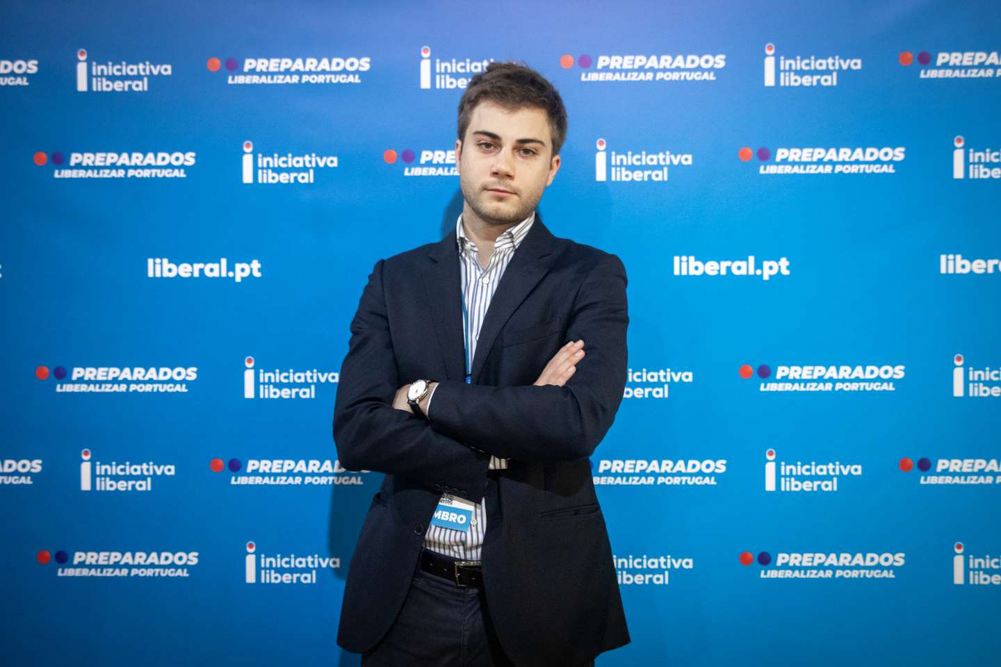 VI Convenção da Iniciativa Liberal - IL. O partido reúne em convenção no Centro de Congressos de Lisboa. Militantes do partido respondem à pergunta "Iniciativa Liberal, partido que se enquadra à esquerda ou à direita?" - Pedro Schuller, 25 anos. Lisboa, 11 de dezembro de 2021. TOMÁS SILVA/OBSERVADOR
