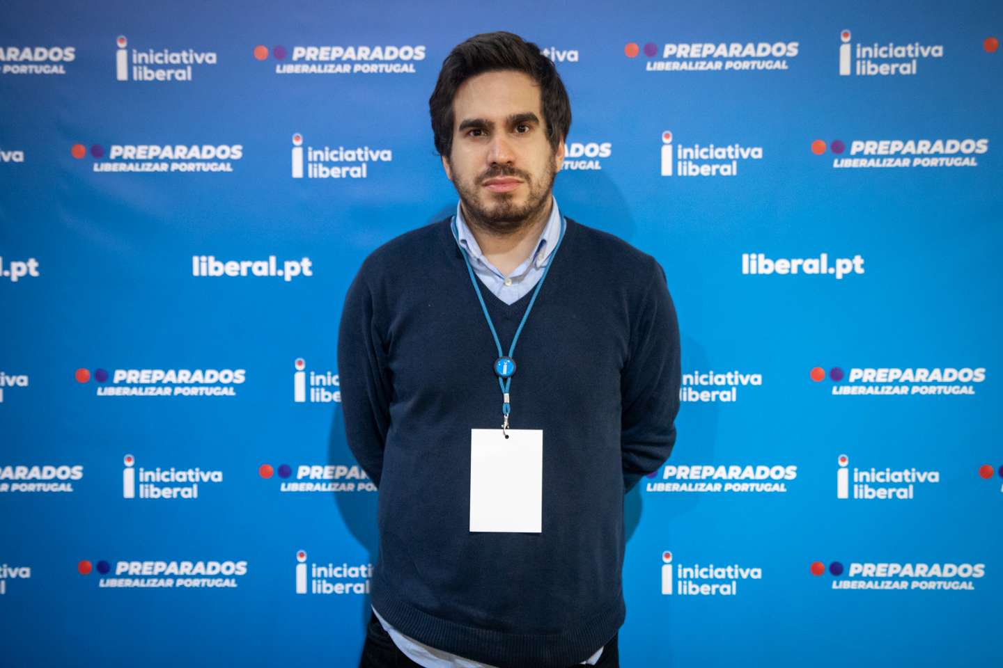 VI Convenção da Iniciativa Liberal - IL. O partido reúne em convenção no Centro de Congressos de Lisboa. Militantes do partido respondem à pergunta "Iniciativa Liberal, partido que se enquadra à esquerda ou à direita?" - Gonçalo Pinto, 28 anos. Lisboa, 11 de dezembro de 2021. TOMÁS SILVA/OBSERVADOR