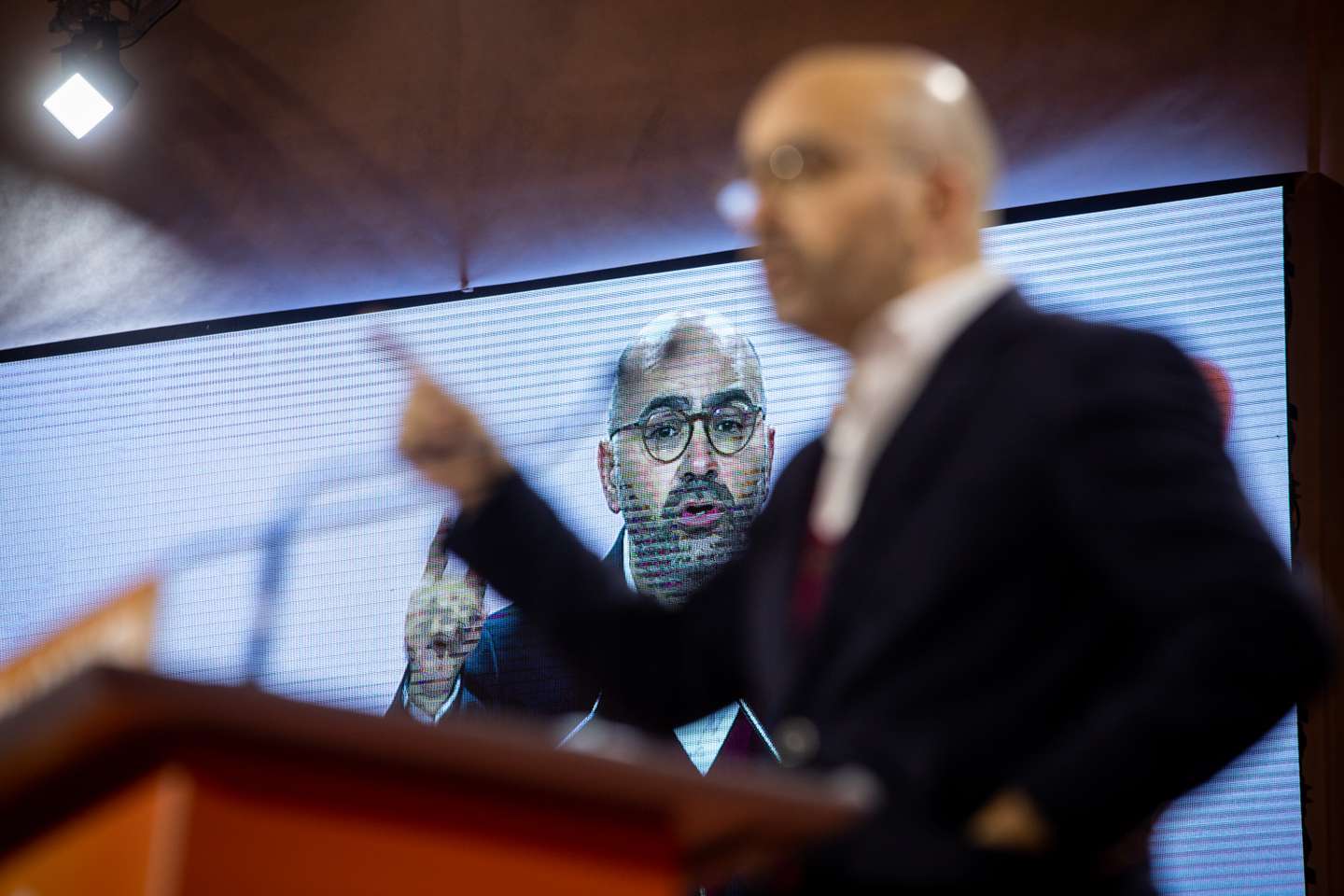 39º Congresso PSD (Partido Social Democrata) - intervenção de Miguel Pinto Luz, no segundo dia de congresso. Santa Maria da Feira, Aveiro 18 de Dezembro de 2021 TOMÁS SILVA/OBSERVADOR