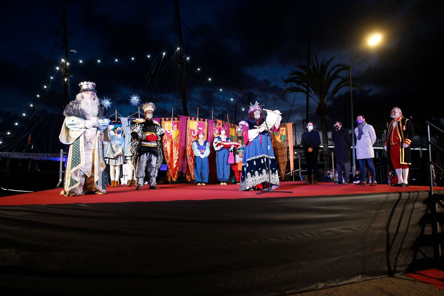 A celebração da Noite de Reis em Palma de Maiorca, Espanha