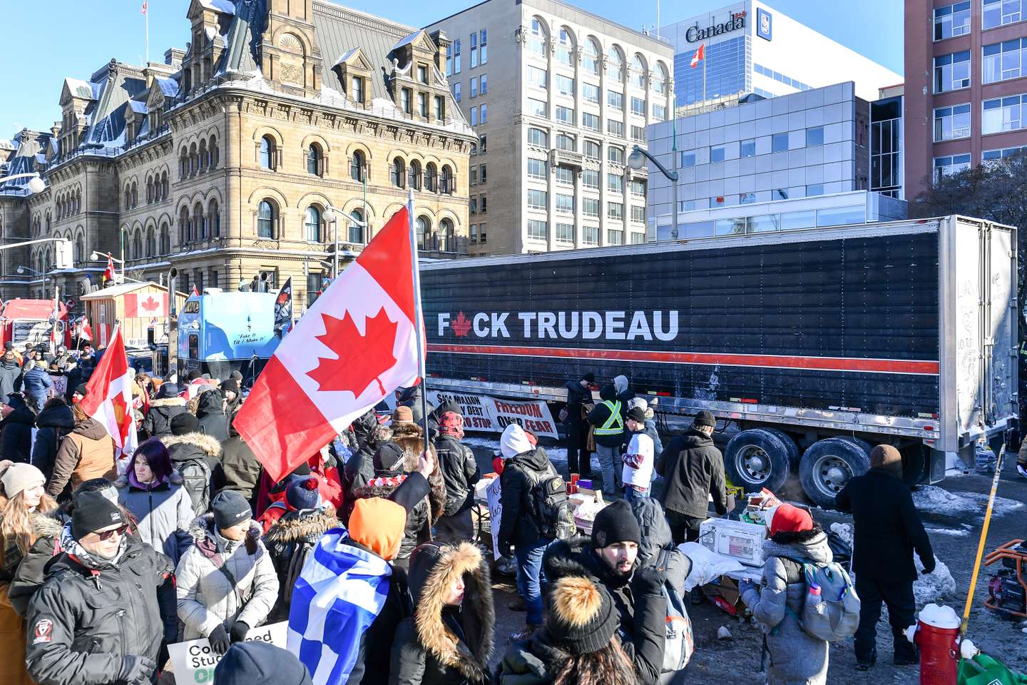Truckers Protest Vaccine Mandates In Cities Across Canada