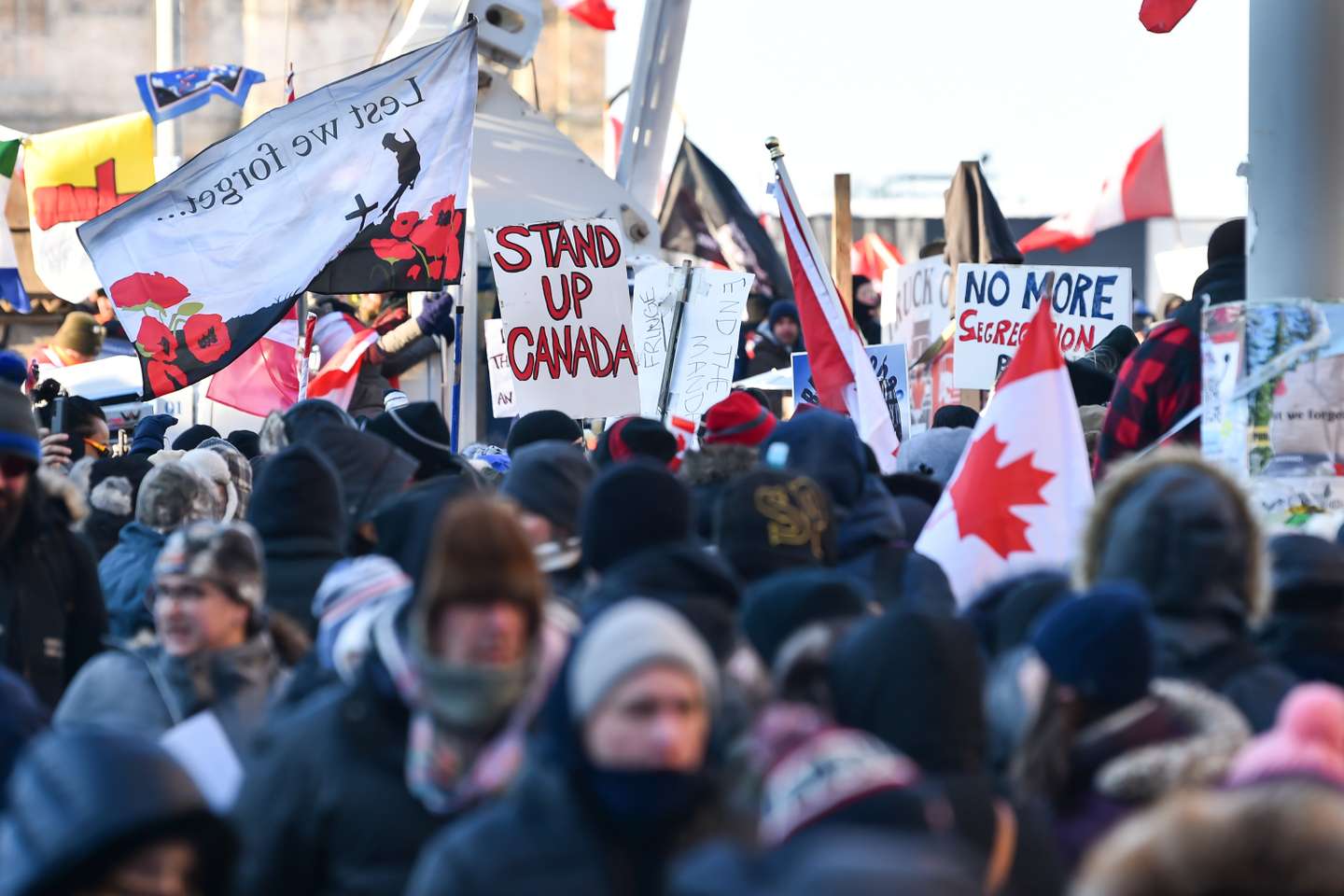 Truckers Protest Vaccine Mandates In Cities Across Canada