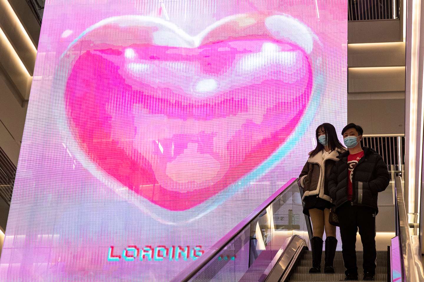 Celebração do Dia de São Valentim, também conhecido como Dia dos Namorados, na China,