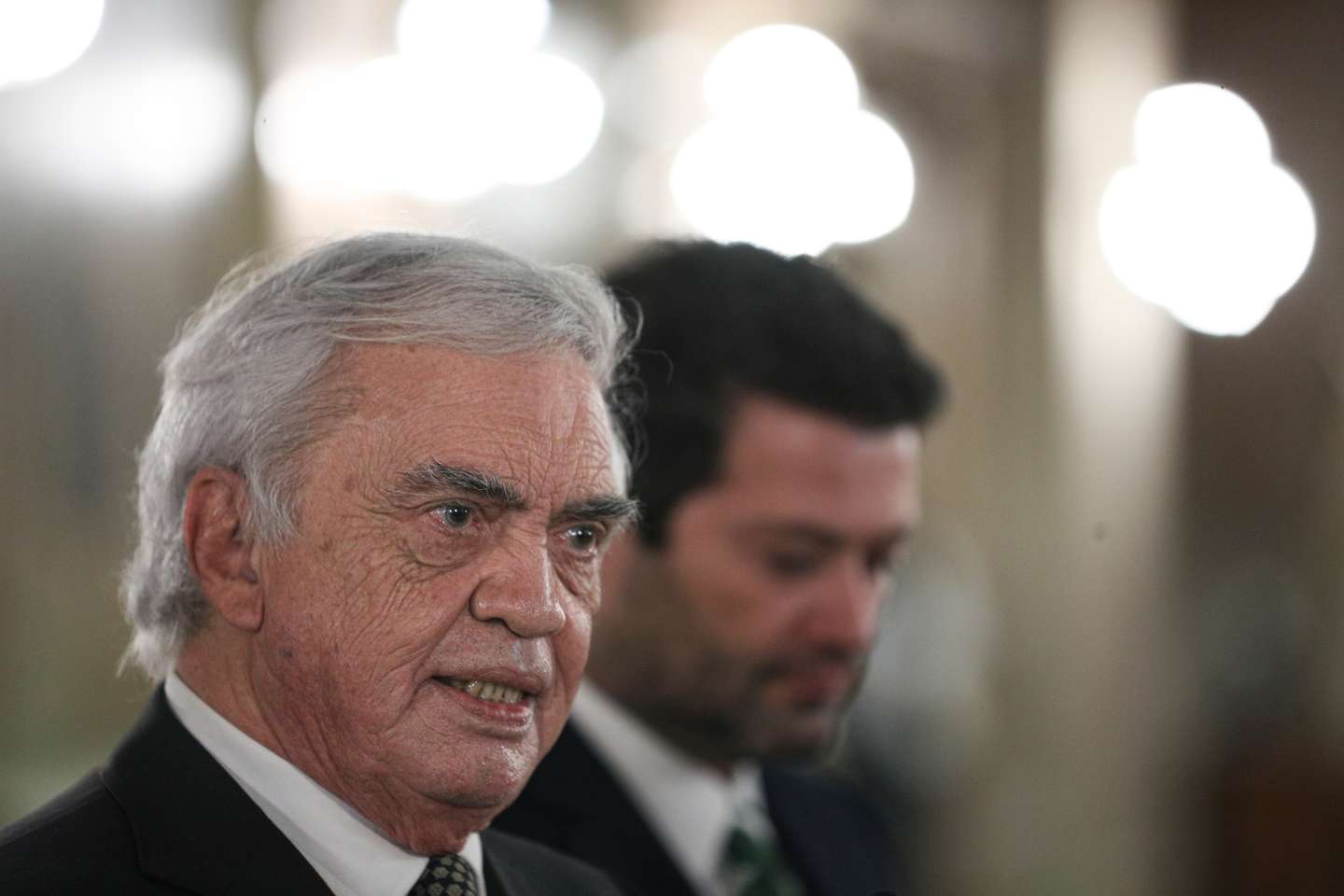 Eleição dos vice-presidentes, secretários e vice-secretários da Assembleia da República da XV Legislatura. O presidente e deputado do Chega, André Ventura e Diogo Pacheco Amorim Lisboa, 31 de Março de 2022. FILIPE AMORIM/OBSERVADOR