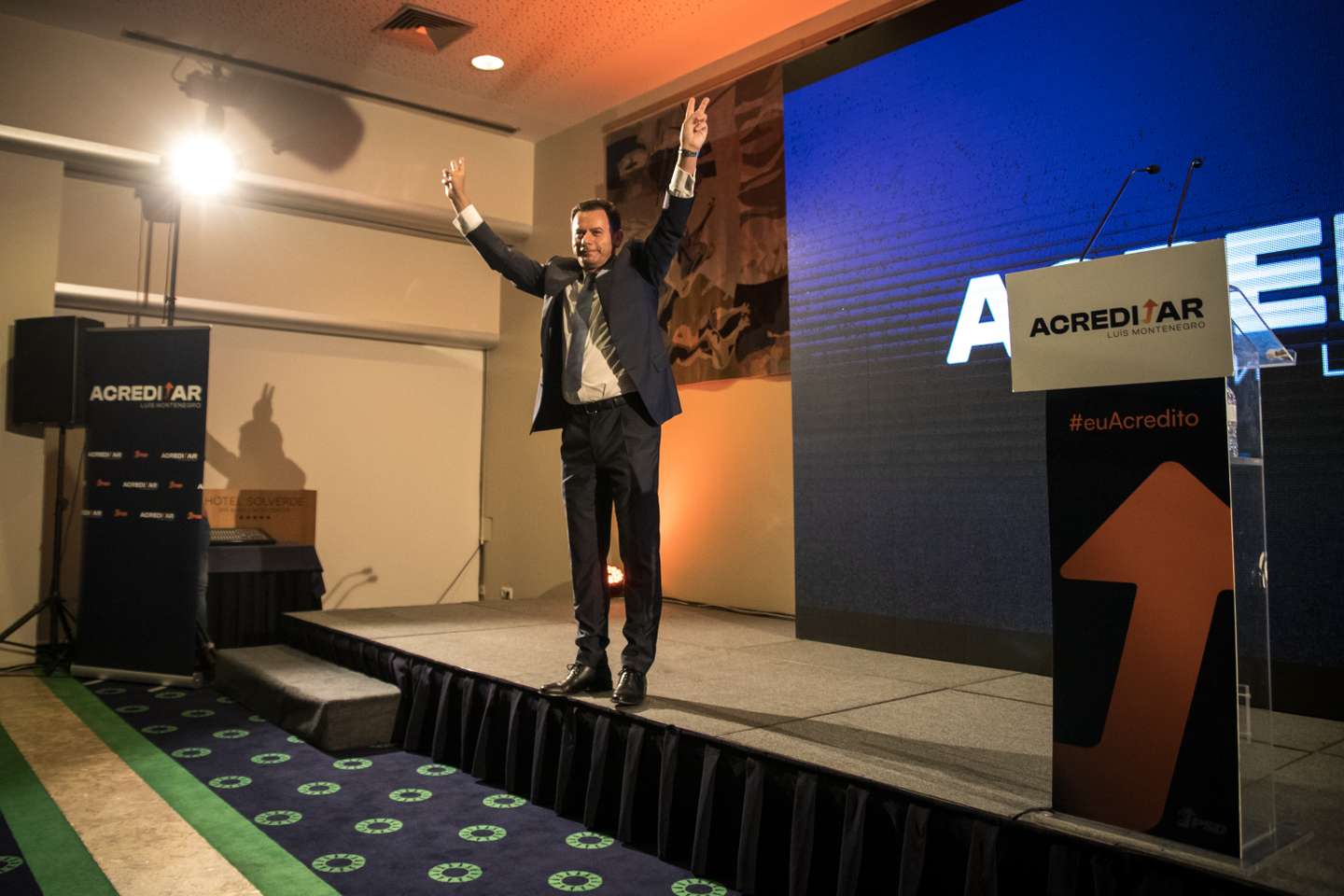 DIRETAS PSD: Luís Montenegro, vence as eleições internas do partido para Jorge Moreira da Silva, e é eleito lider do PSD (Partido Social Democrata). Hotel Sol Verde, Espinho 28 de Maio de 2022 TOMÁS SILVA/OBSERVADOR